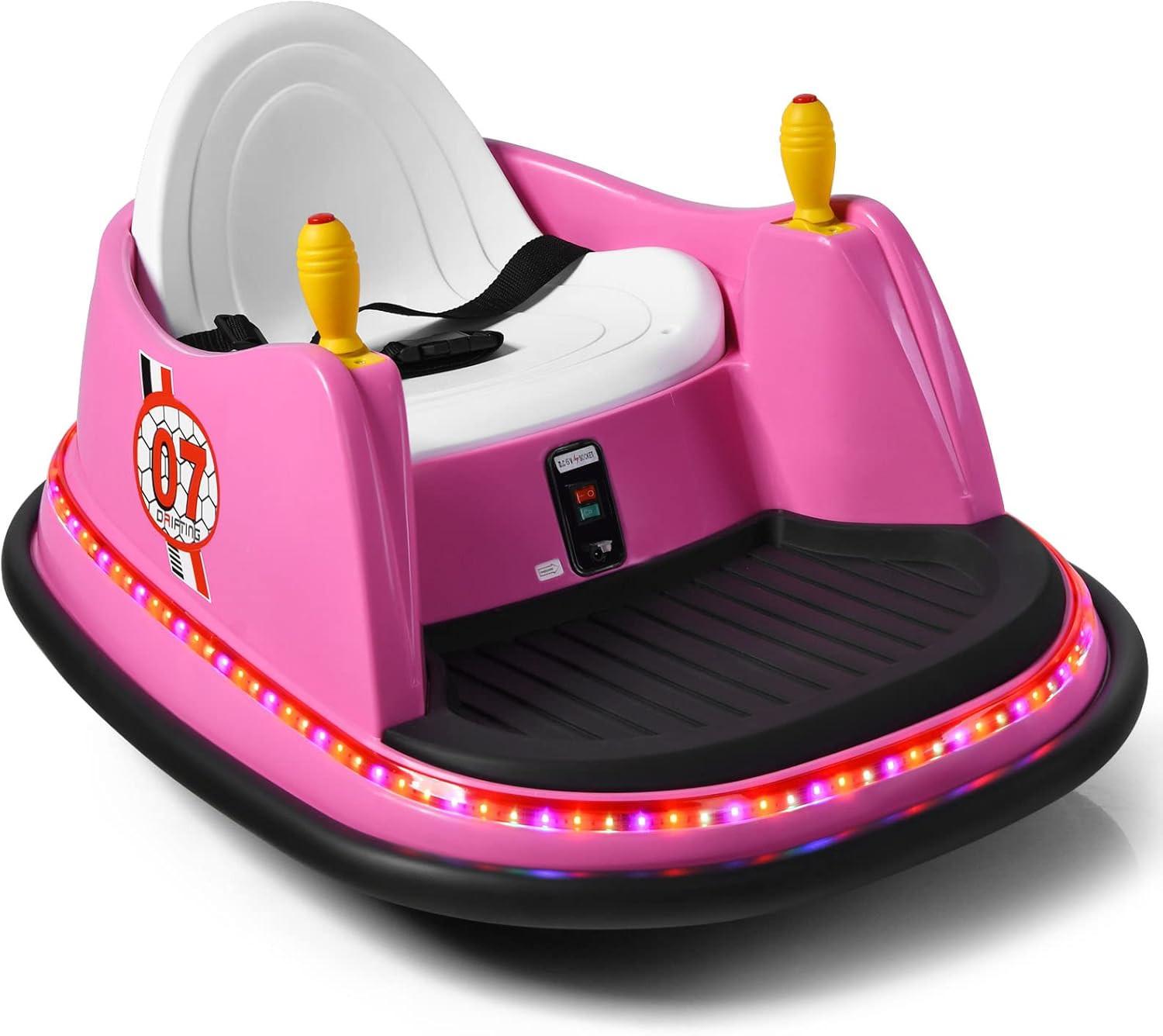 AUTOSCOOTER 6V Kinder Rosa - Pink, Kunststoff (75/42/57cm) - COSTWAY