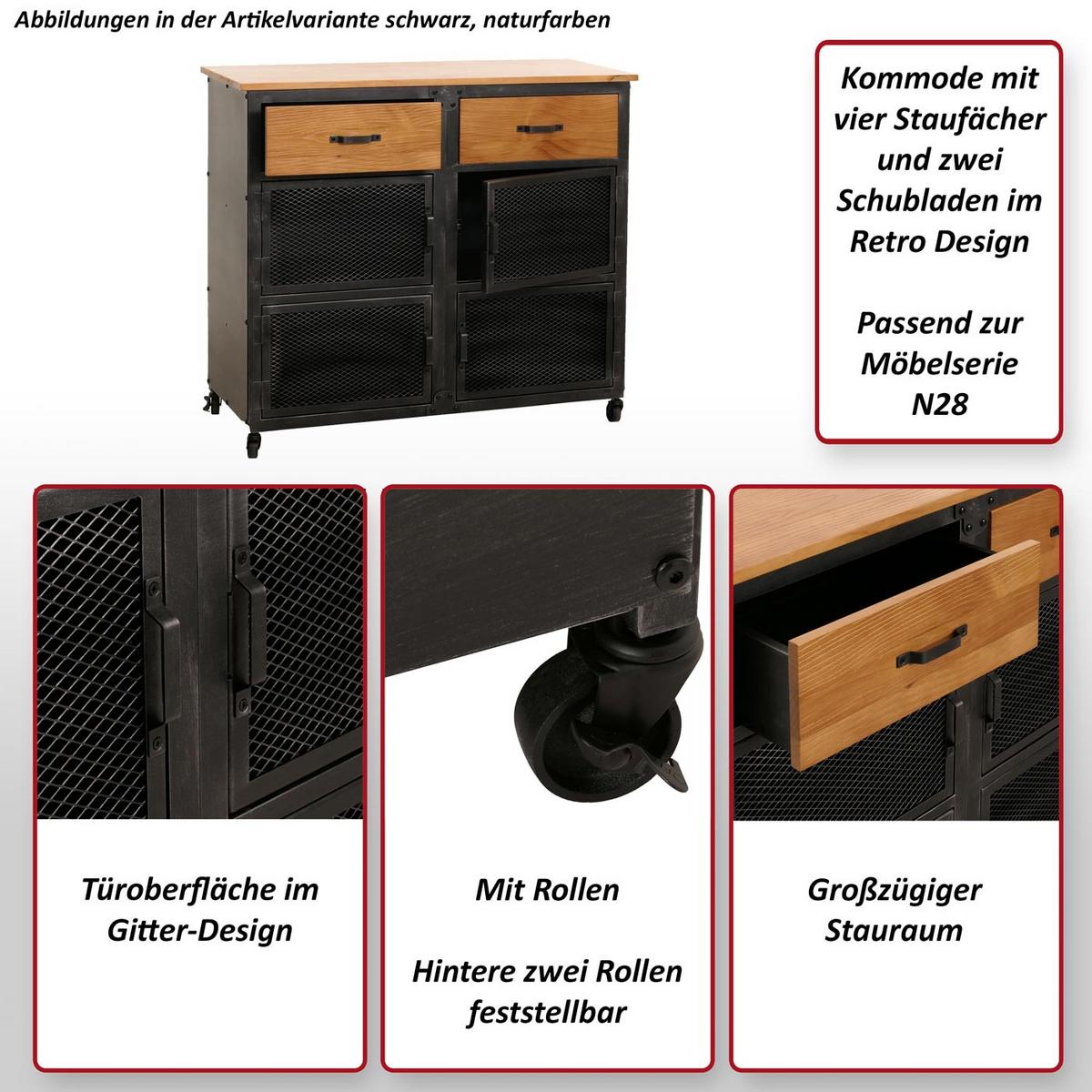 KOMMODE Braun - Braun, Holz (100/90/40cm) - MCW