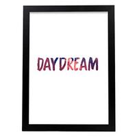 POSTER Inspirierende Kunst – Day-Dream A3 Schwarzer Rahmen - Schwarz, Papier (29.7/5/42cm) - Nacnic