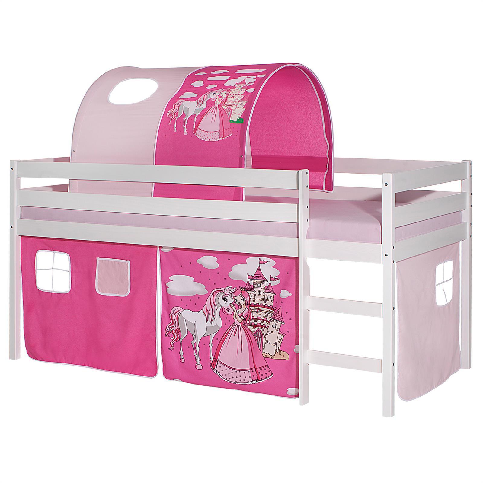 HOCHBETT ERIK 90X200 CM - Weiß/Rosa, Holz (97/112/207cm) - IDIMEX