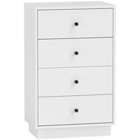 KOMMODE Sideboard mit 4 Schubladen Schrank aus Holzwerkstoff 47 x 29 x 75 cm Weiß - Weiß, Holzwerkstoff (29/75/47cm) - HOMCOM