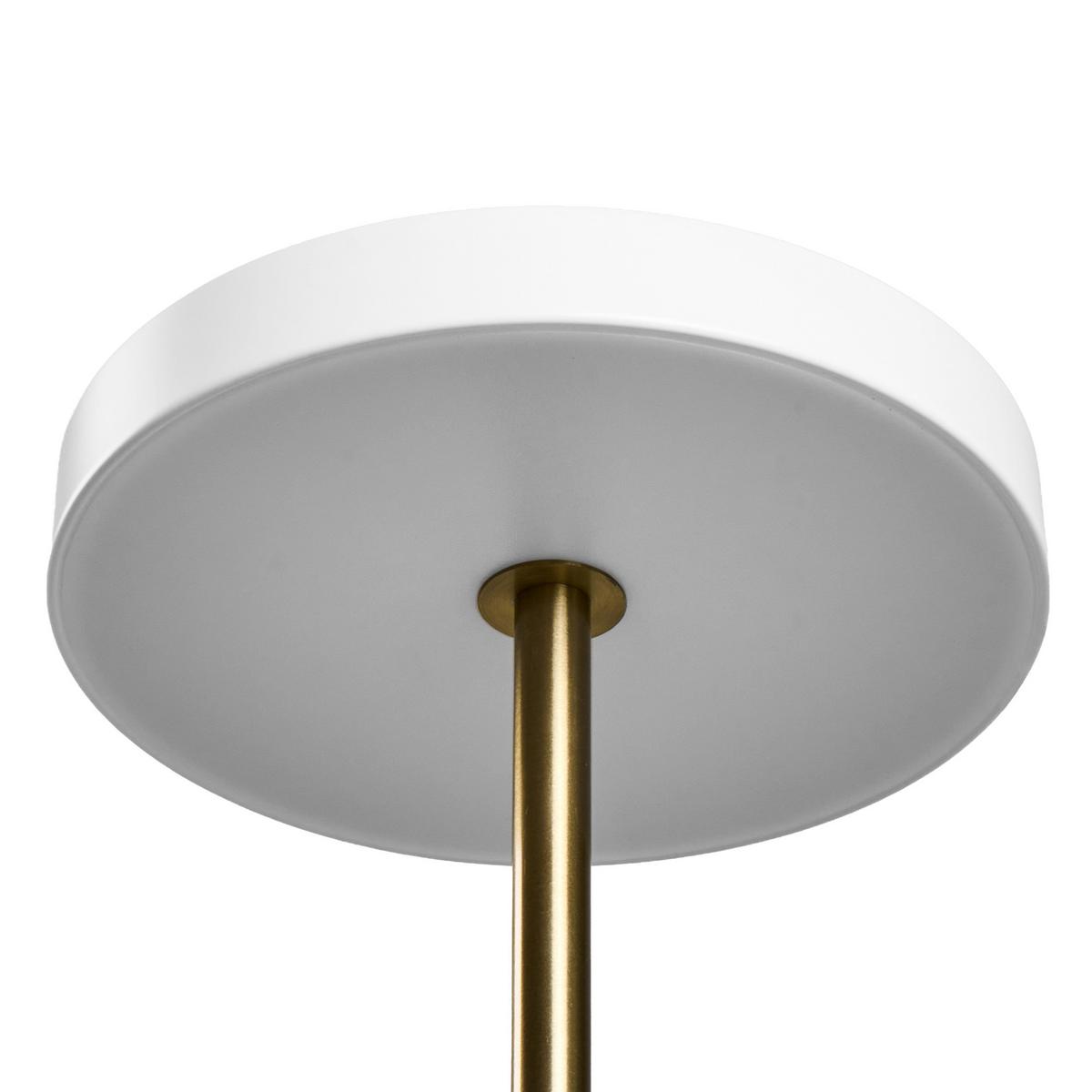 LED Tischlampe mit Dimmer Metall Weiß Evenlode - Messingfarben/Weiß, Metall (20/20/41cm) - Beliani
