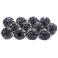 KERAMIKKNÖPFEN Set mit 10 schwarzen und weißen Mandala Keramikknöpfen 40 mm Durchmesser - Weiß, Keramik (4/4/6.9cm) - Nacnic