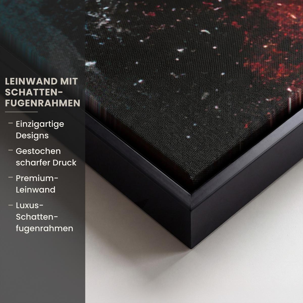 LEINWAND Bilder mit Rahmen - Farbflächen - Formen - Bunt - Abstrakt - 90x90 - Pink, Textil (90/90cm) - MuchoWow