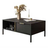 COUCHTISCH LARETTO mit Schublade anthrazit - Schwarz, Holzwerkstoff (60/97/44.4cm) - Lookway