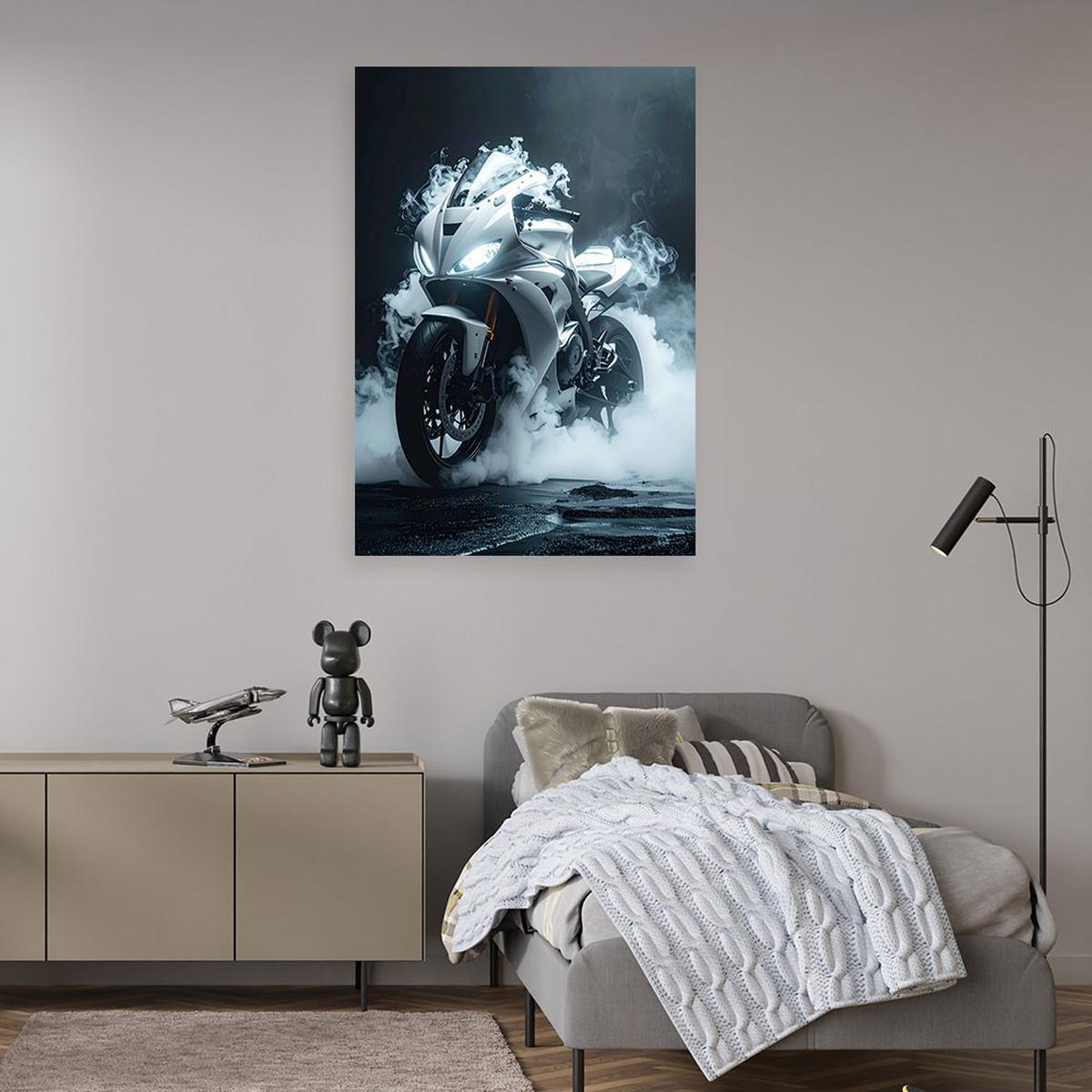 LEINWANDBILD Kraftfahrzeuge 30x45cm - Weiß, Textil (30/45cm) - Feeby