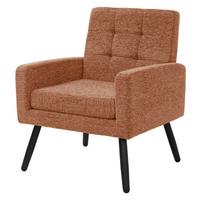 SESSEL mit Stahlbeinen und Webstruktur Relaxsessel 66,5x80x63,5 cm Rot - Rot/Schwarz, Textil/Metall (66.5/80/63.5cm) - ML-DESIGN