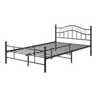 METALLBETT Florenz - Schwarz, Metall (120/200cm) - [en.casa]