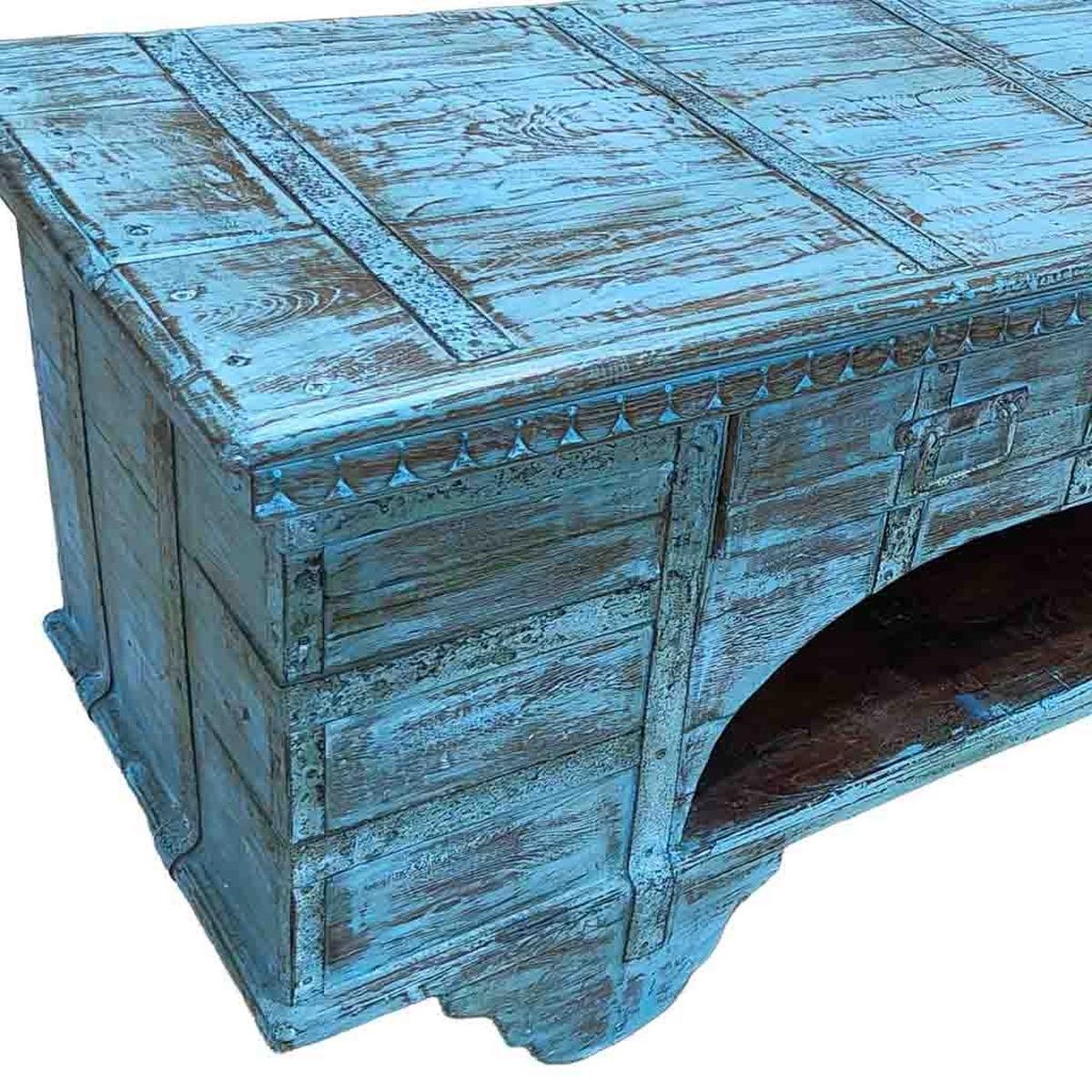 TV-LOWBOARD aus Holz, 175x45x57cm - Blau, Holz (175/57/45cm) - Wanderlust