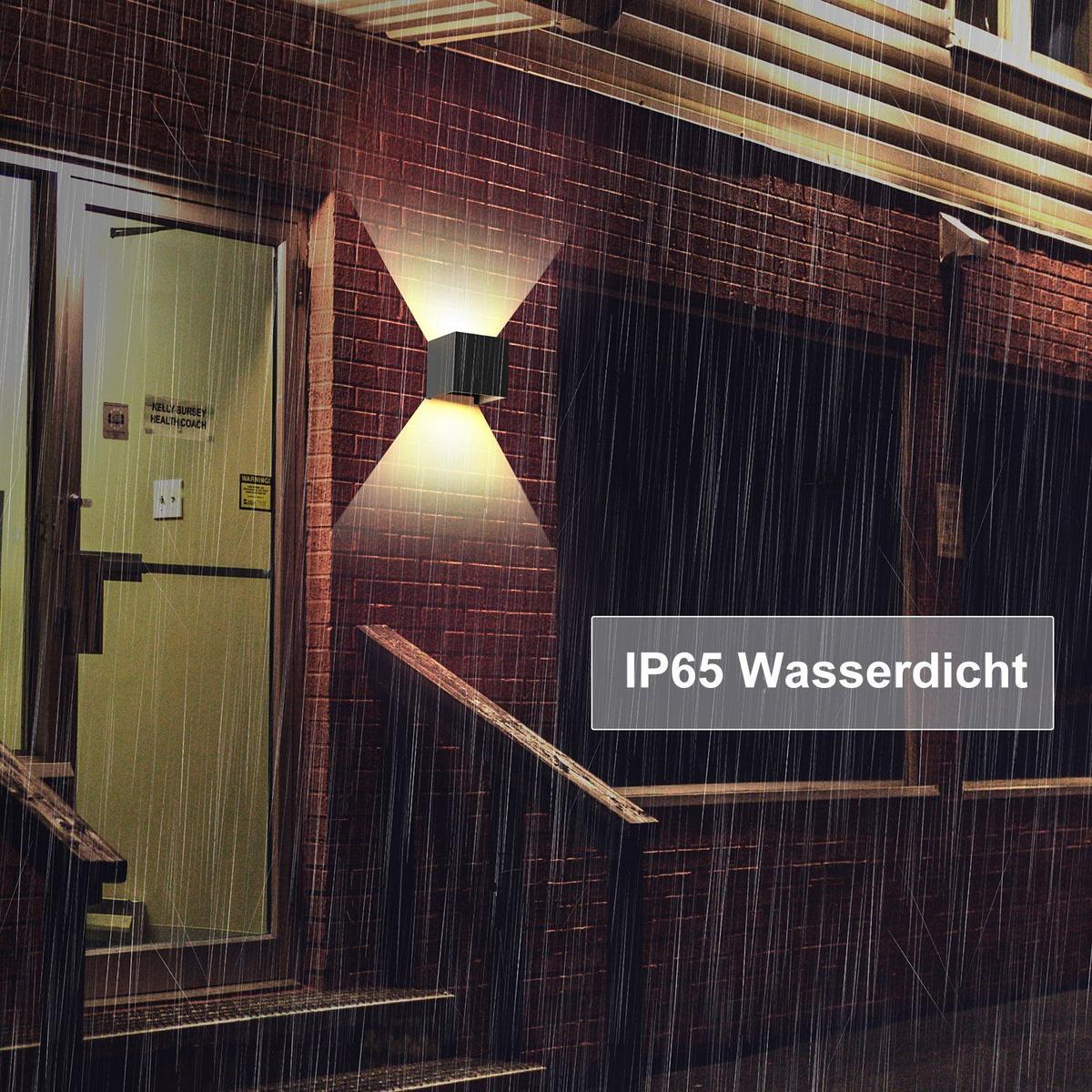 LED-WANDLEUCHTE Glowlight 10/10/10 cm - Schwarz, Metall (10/10/10cm) - ZMH