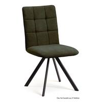 ESSZIMMERSTUHL drehbar (8er-Set) Despa 47x91x60 Schwarz/Khaki - Dunkelgrün/Schwarz, Kunststoff (60/91/47cm) - 58aufmkessel