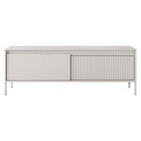 LOWBOARD Trentinis 2T Beige 153,5/53,4/39,5 cm – Geriffelten Fronten - Beige, Holzwerkstoff/Metall (153.5/53.4/39.5cm) - AX Living