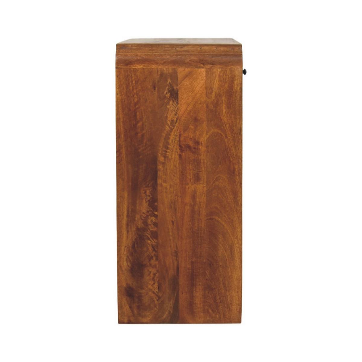 KONSOLENTISCH mit Kastanien-Finish, 2 Schubladen, 2 offene Ablagen, braun. - Braun, Holz (35/90/78cm) - Artisan Furniture