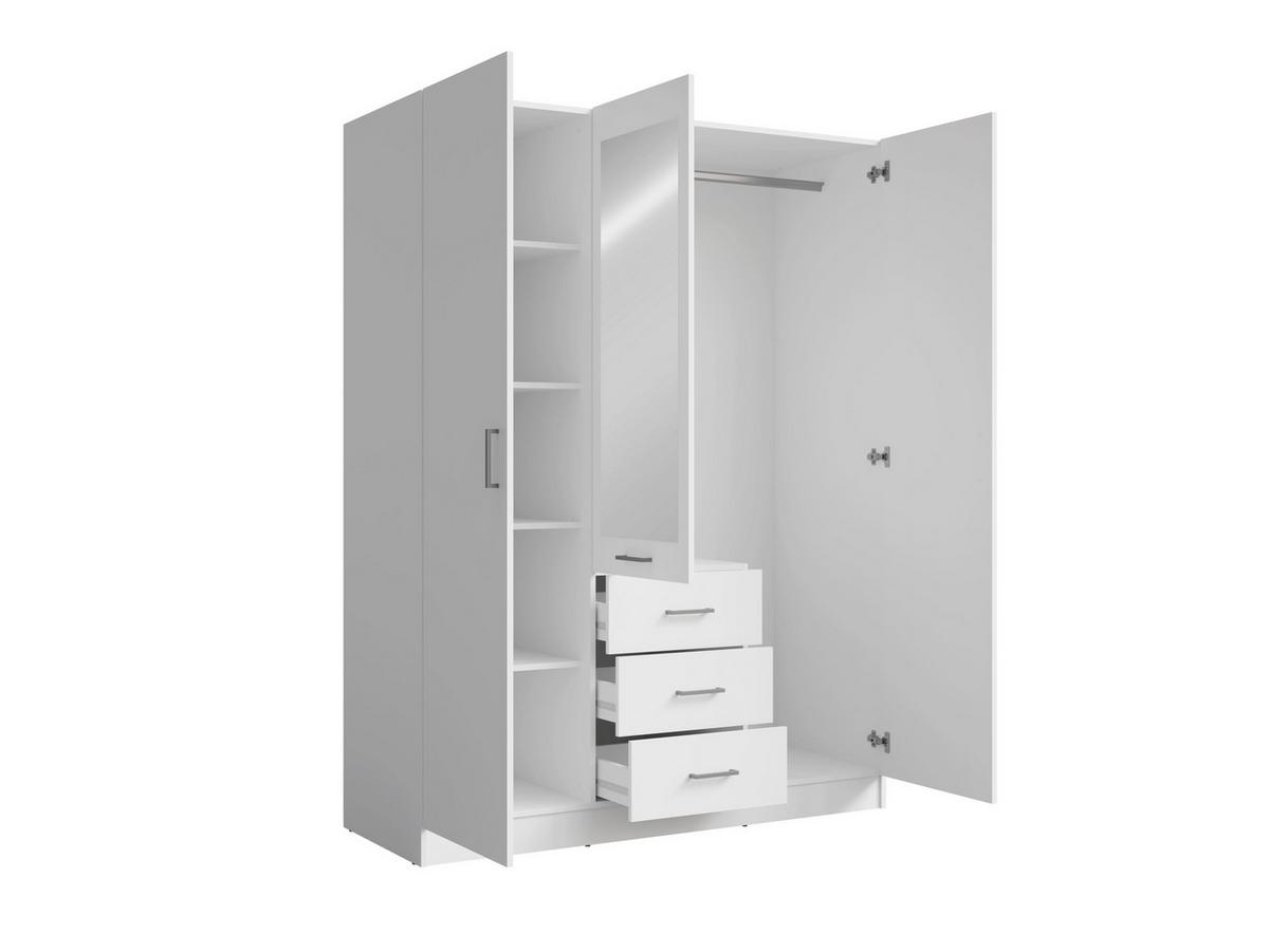 KLEIDERSCHRANK Weiß 151/201/58 - Weiß, Holzwerkstoff (151/201/58cm) - RAUMHIRSCH FURNITURE
