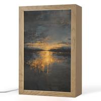 TISCHLEUCHTE Goldene Reflexion auf dem Wasser 20x30 cm - Beere, Holzwerkstoff (8/20/30cm) - OnlyWow