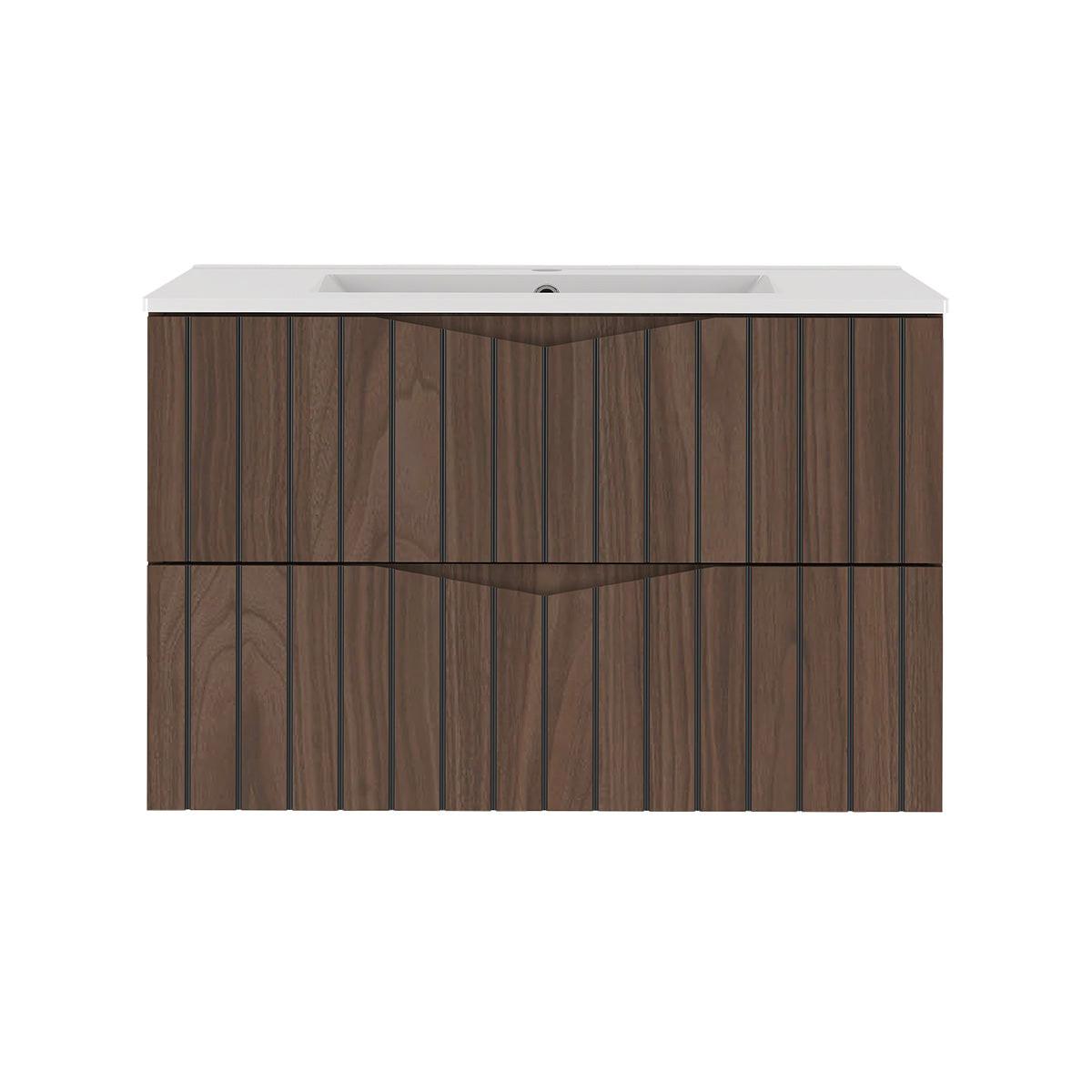 WASCHTISCH 80cm Siena Holz und Schwarz - Schwarz, Holzwerkstoff (80/50/45.8cm) - Petits-meubles