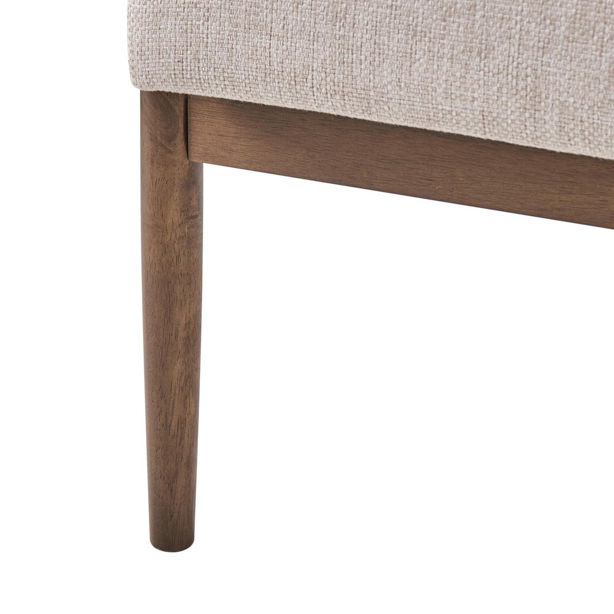 SOFA 2-Sitzer Dunkelbraun/Beige Esrum - Beige/Dunkelbraun, Holz/Textil (111/79/72cm) - Beliani