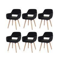 ESSZIMMERSTUHL Schwarz 6er-Set - Schwarz, Textil (56/78/57cm) - MCW
