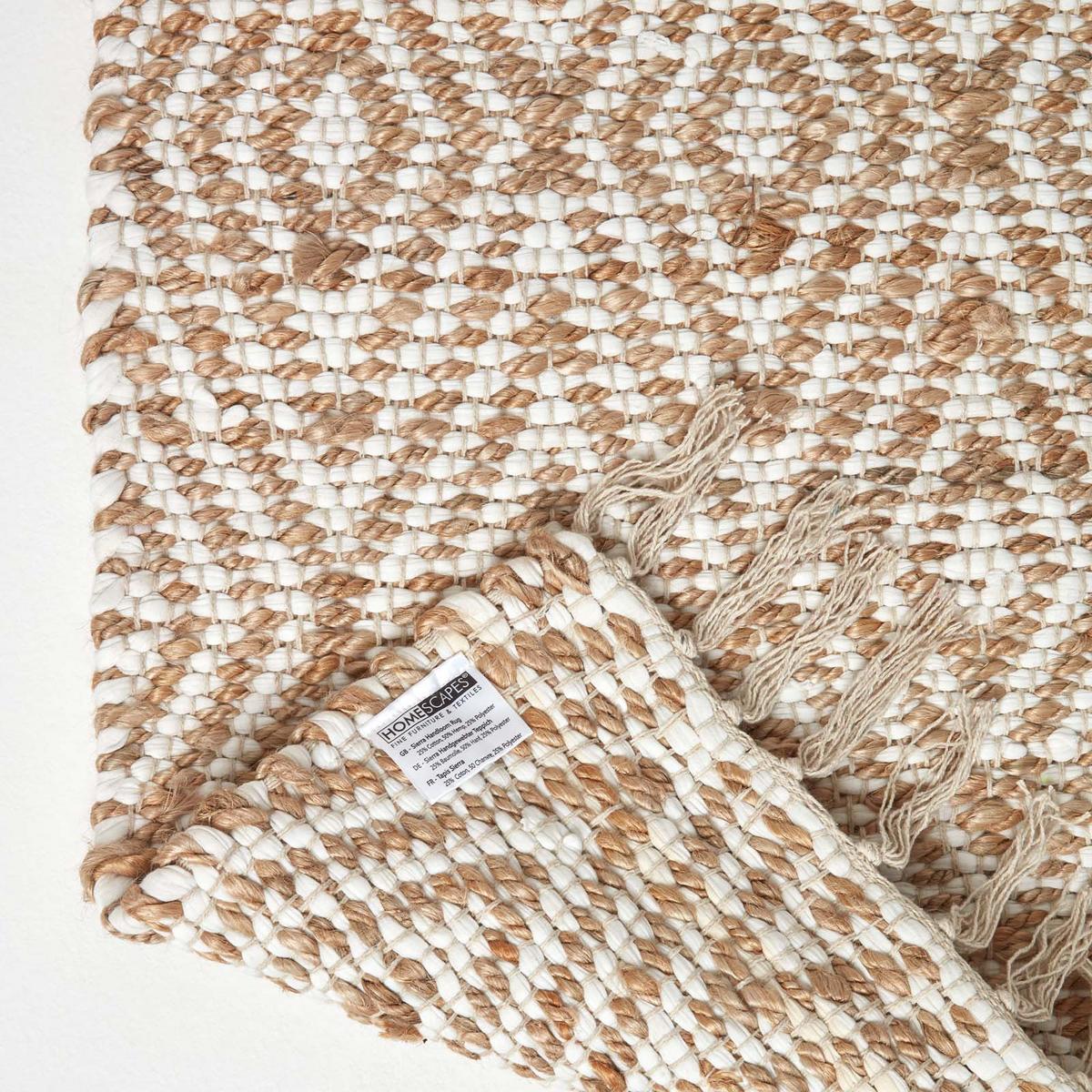 TEPPICHLÄUFER Sierra geometrisch gemustert 66/200 cm - Naturfarben, Textil (66/200cm) - Homescapes
