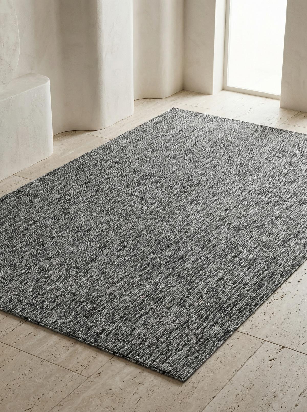 KURZFLORTEPPICH AMMER, einfarbig, Grau, 140 x 200 cm - Grau, Textil (200/140cm) - KADIMA DESIGN