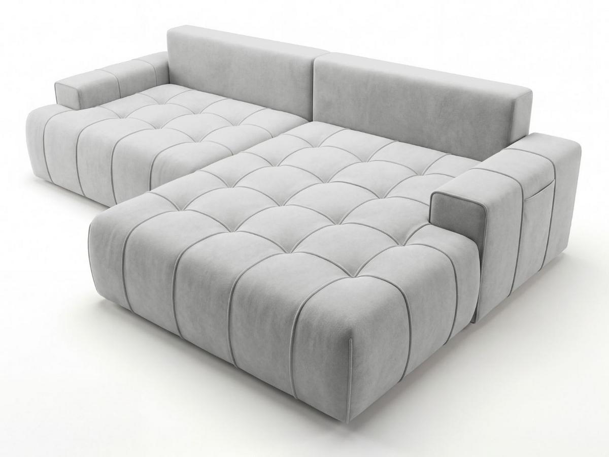 ECKSOFA Tulio Grau Rechts - Grau, Holz/Textil (165/270cm) - Graingold
