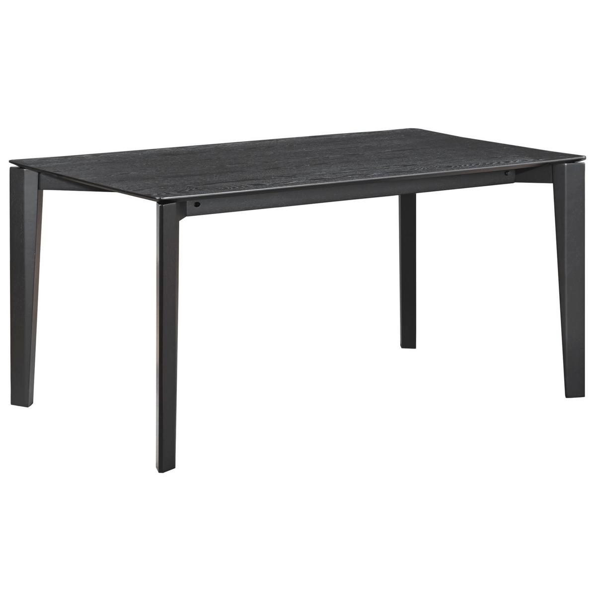 ESSTISCH Loomens Holzoptik Schwarzeiche 150x90 cm - Schwarz, Holz/Holzwerkstoff (90/150/75cm) - Selsey