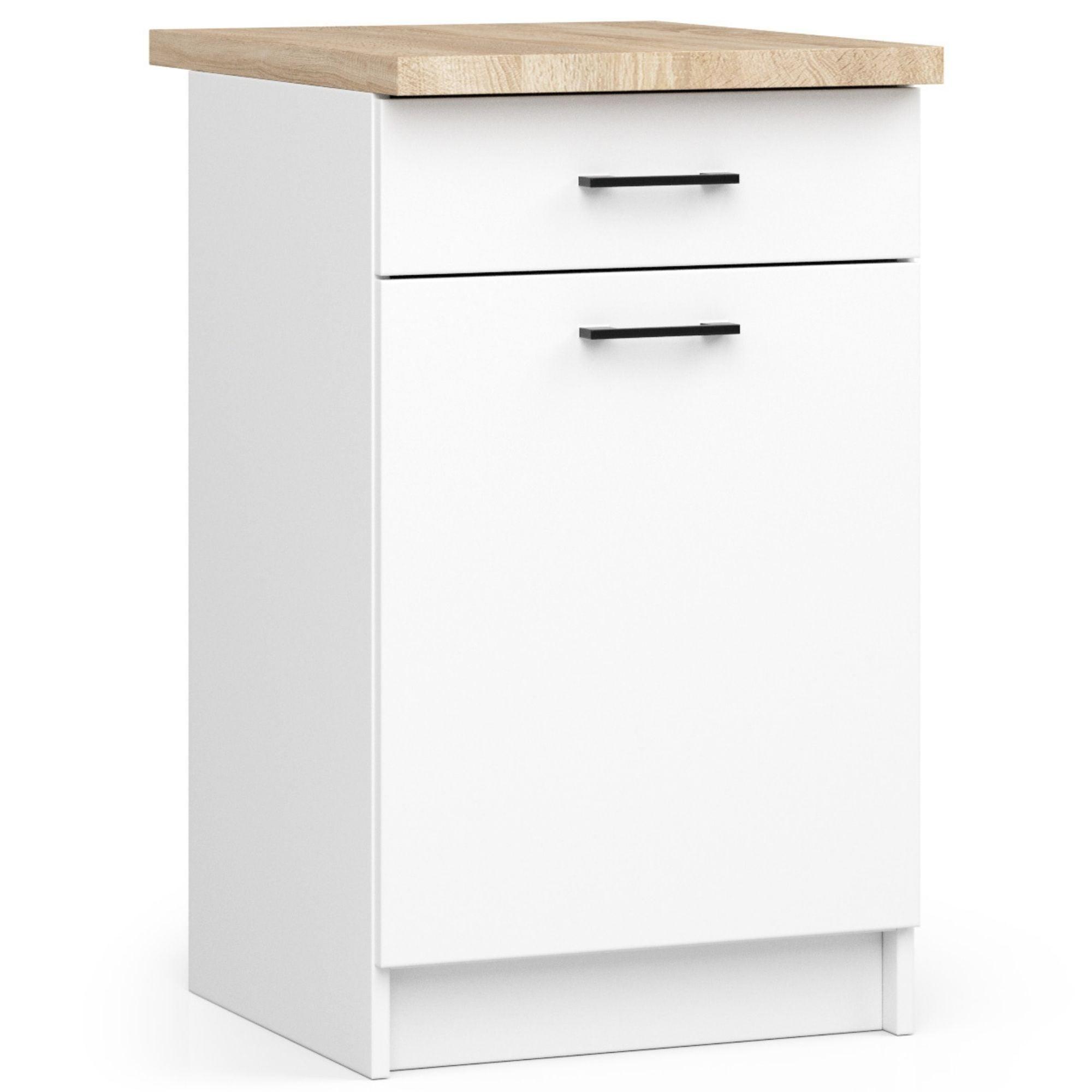 UNTERSCHRANK Weiß 85/50/46 - Weiß, Holzwerkstoff (50/85/46cm) - RAUMHIRSCH FURNITURE