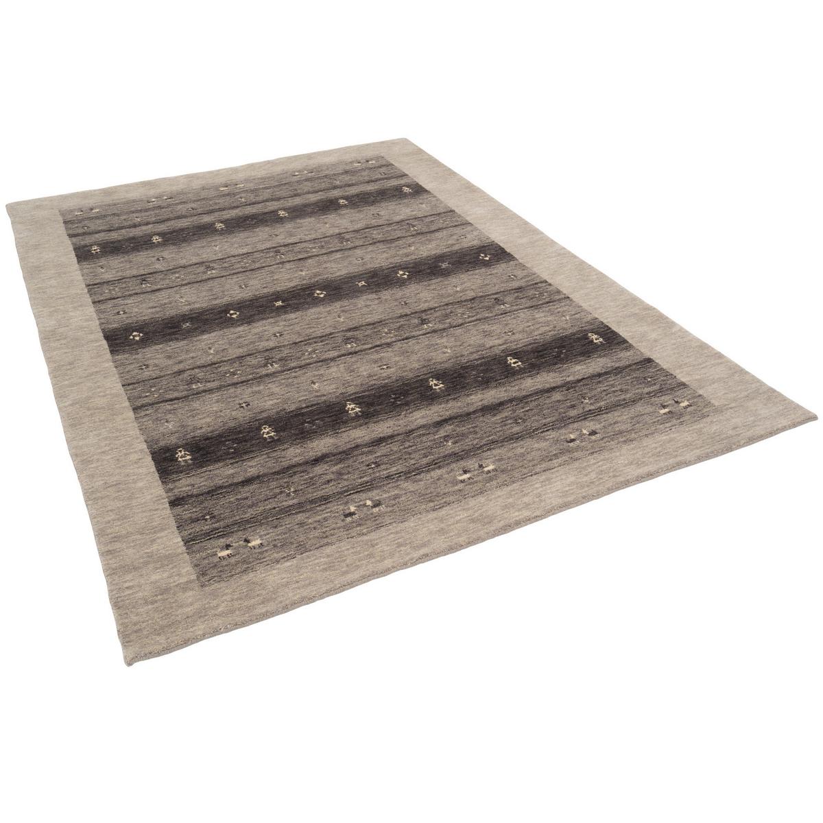 NATUR WOLLE TEPPICH GABBEH ESTA - Grau, Textil (140/200cm) - Pergamon