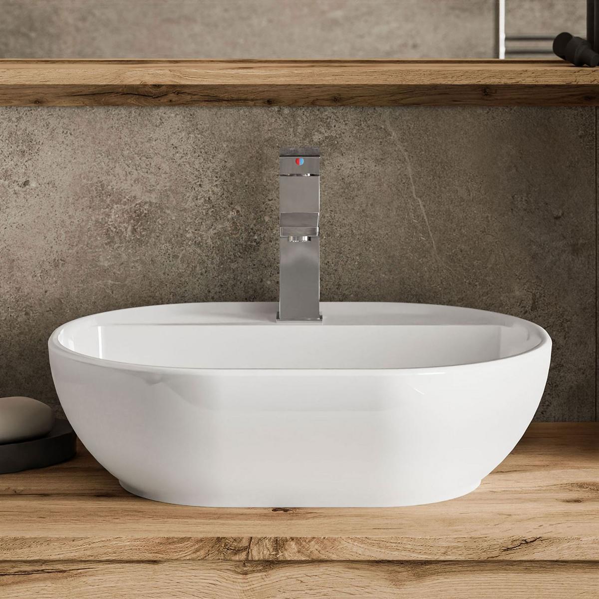 BADMÖBEL-SET LUMIRE LOFT III Wotan Eiche mit Spiegel - Braun, Holzwerkstoff (80/52/46cm) - Lookway