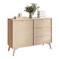 KOMMODE ALOE KSZD106 mit Schubladen Sandbeige - Beige, Holzwerkstoff (106/80/38cm) - Lookway