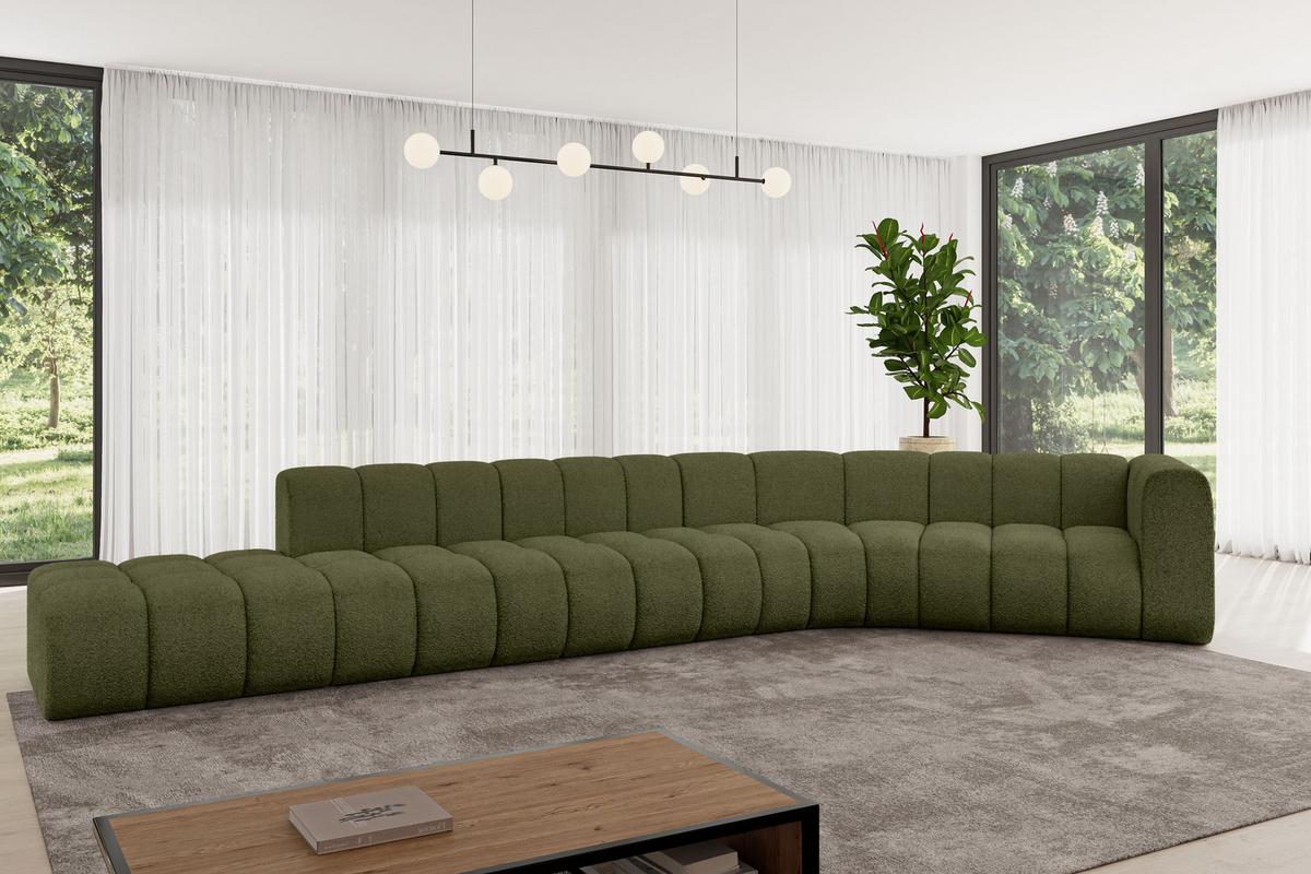 ECKSOFA modulares Sofa Tilmo-L2 - 490x194x70 cm Grün - Grün, Holzwerkstoff/Textil (490/194cm) - ALTDECOR