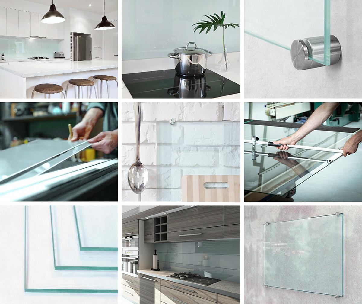 KÜCHENRÜCKWAND – 100x50 cm - Transparent, Glas (100/50/0.4cm) - Wallfluent