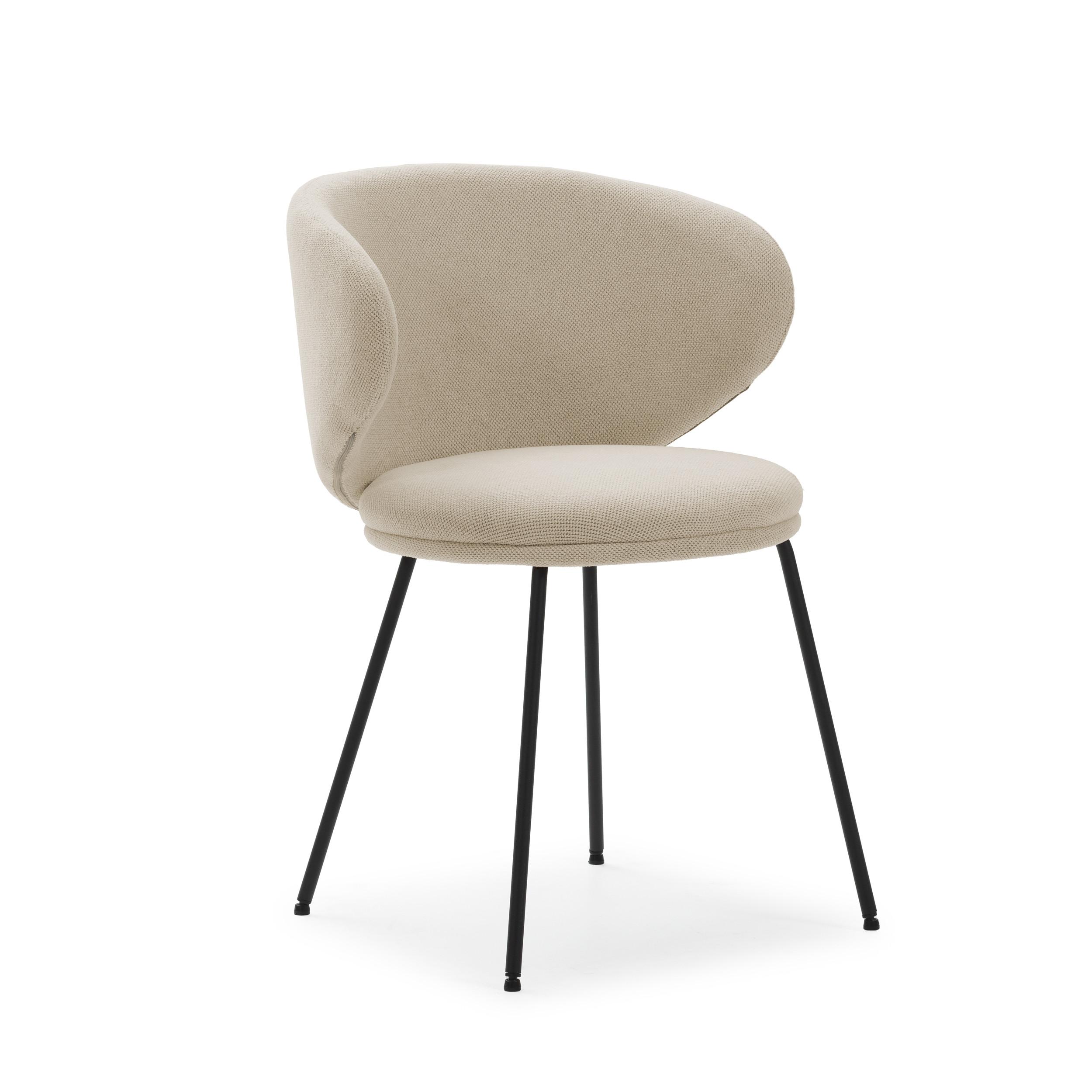 ESSZIMMERSTUHL Rush Beige 60/58/51 cm 2er-Set - Beige, Textil (58/51/60cm) - Calicosy
