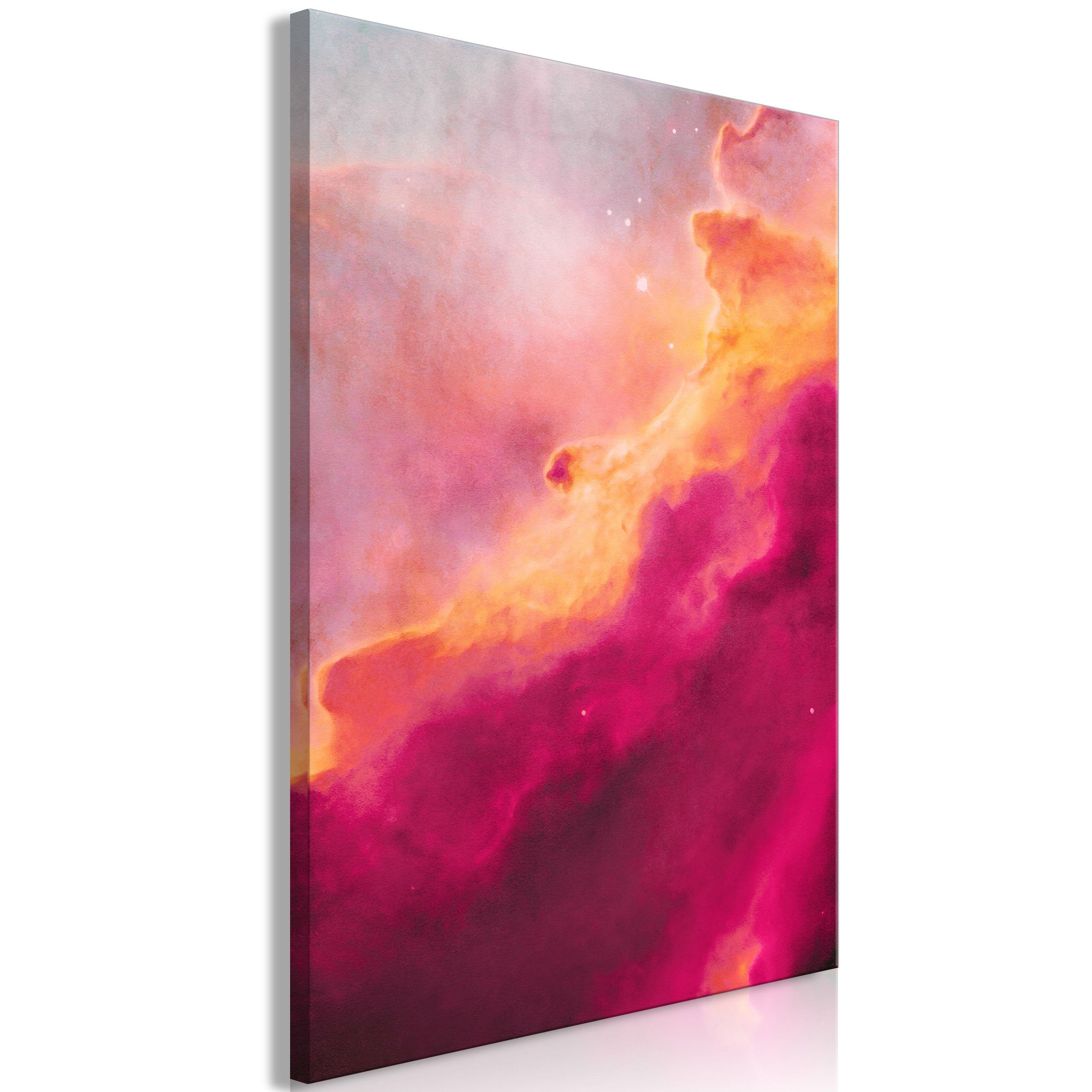 KUNSTDRUCK Rosa 40/60 cm - Pink/Orange, Textil (40/60cm) - KUNSTLOFT