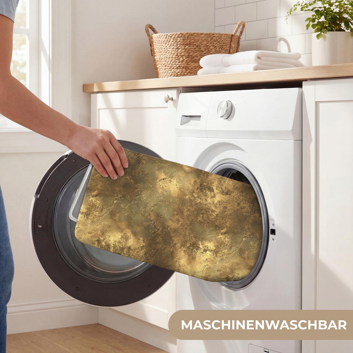 BADEMATTE Antik - Metallic-Look - Gold 60x120 cm - Goldfarben, Textil (60/120cm) - OnlyWow