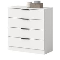 KOMMODE weiß 74 x 80 cm, Schubladenkommode mit 4 Schubkästen - Weiß, Holzwerkstoff/Metall (74/80/35cm) - Inn.Furn