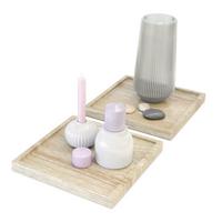 DEKOSCHALE Maya Eiche sägerau 2er Set - Eiche San Remo, Holzwerkstoff (1.8cm) - Vladon