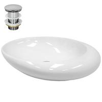 WASCHBECKEN - Weiß, Keramik (37.5/14.5/58.5cm) - LuxeBath