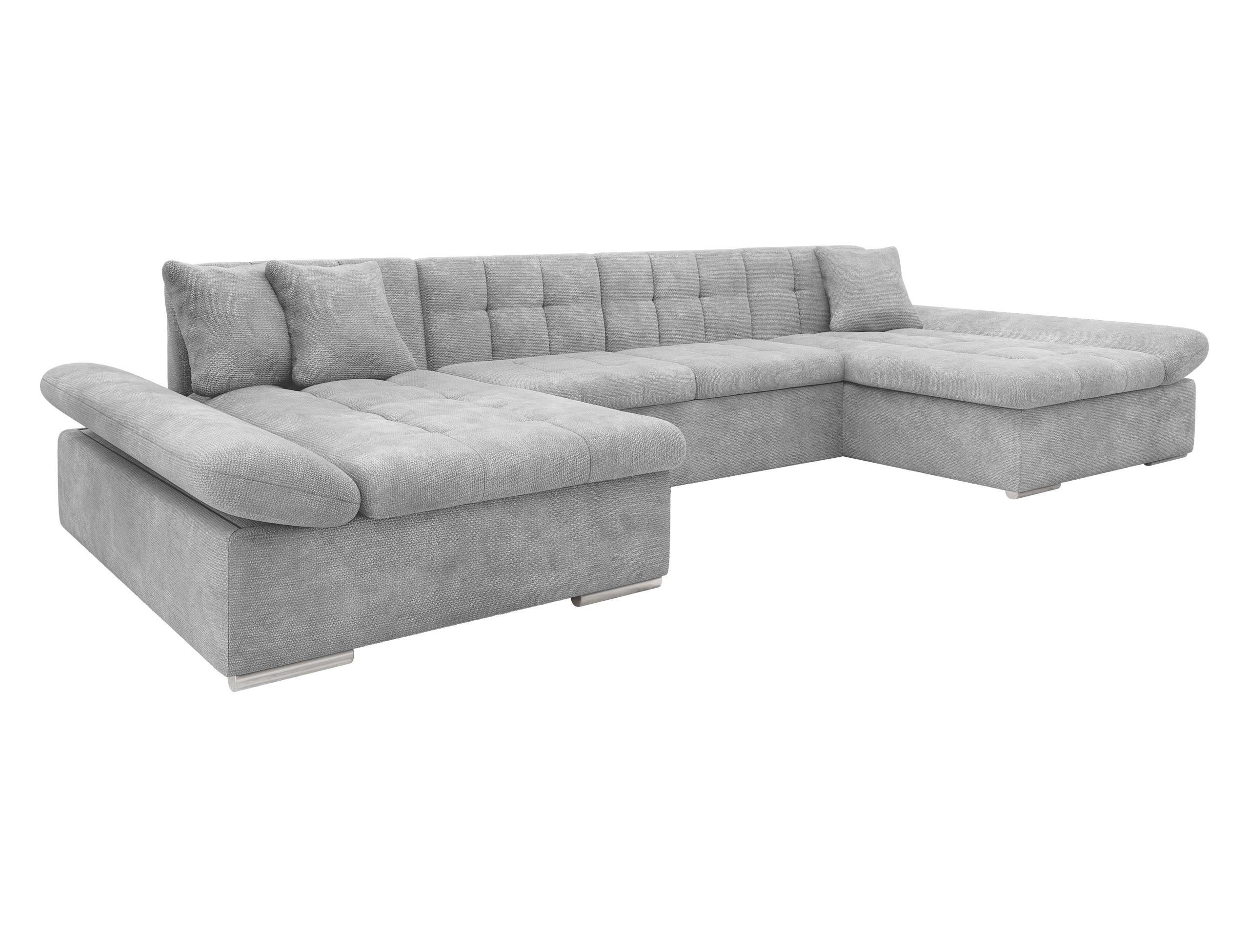 WOHNLANDSCHAFTEN Alia - Hellgrau, Holz/Textil (360/75/160cm) - MIRJAN24