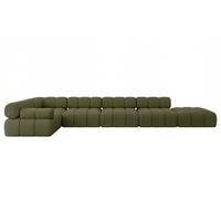 ECKSOFA modulares Sofa Felto-L3 - 475x190x70 cm Grün Bouclé - Grün, Holzwerkstoff/Textil (475/190cm) - ALTDECOR