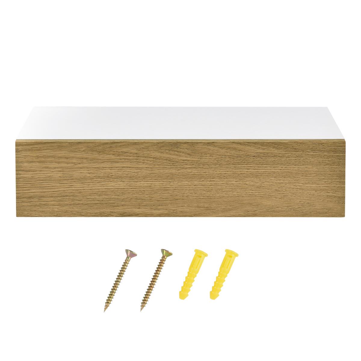 WANDREGAL Antilles - Weiß, Holzwerkstoff (50/12/24cm) - [en.casa]