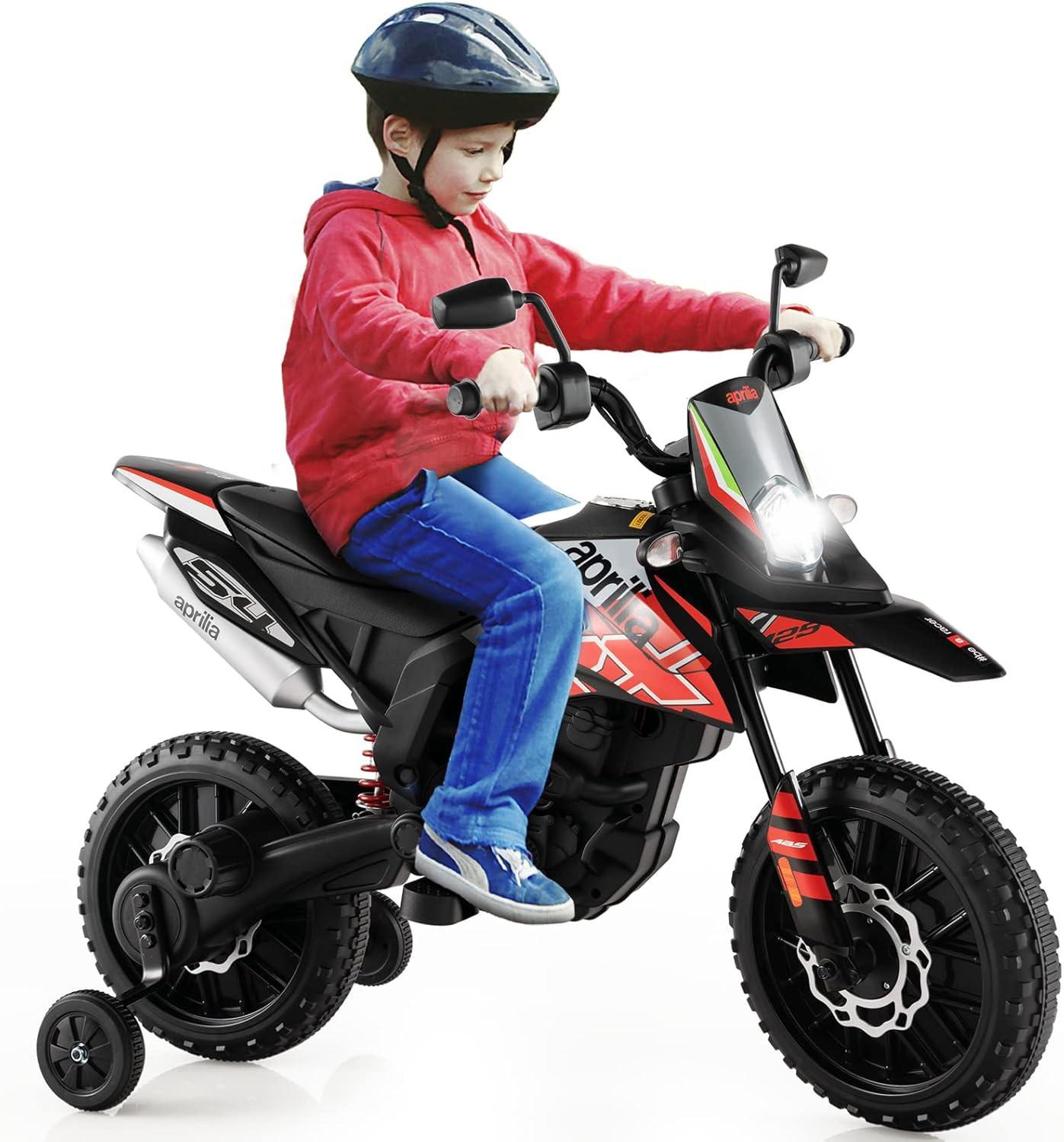 MOTORRAD 12V Kinder Elektro Rot - Rot, Kunststoff (56/106.5/80cm) - COSTWAY