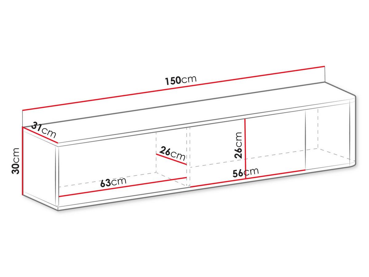 TV-LOWBOARD Philippe 150 - Nussbaumfarben/Schwarz, Holzwerkstoff (150/30/31cm) - MIRJAN24