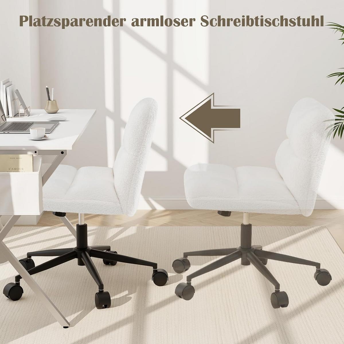 BÜROSTUHL Beige - Beige, Textil (73/87/69cm) - COSTWAY