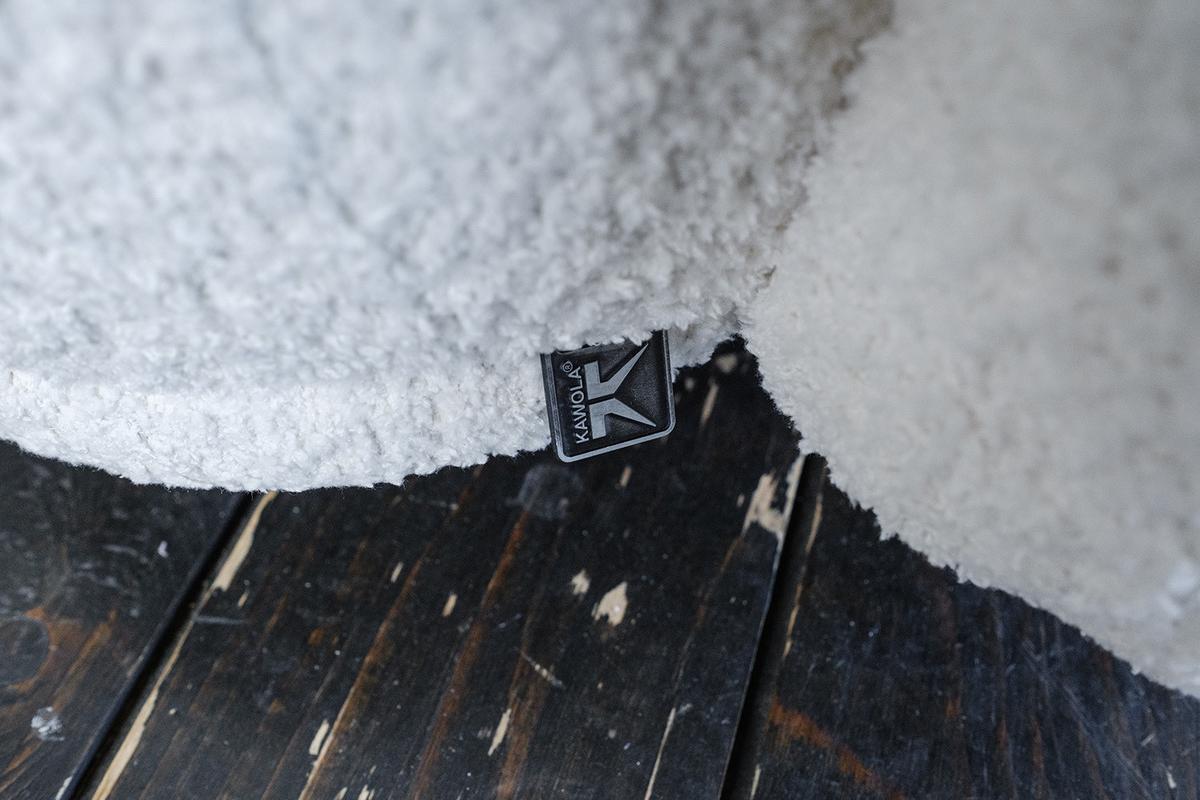 SOFA RADA Cremeweiß Bouclé - Creme/Schwarz, Textil (209/83/109cm) - KAWOLA