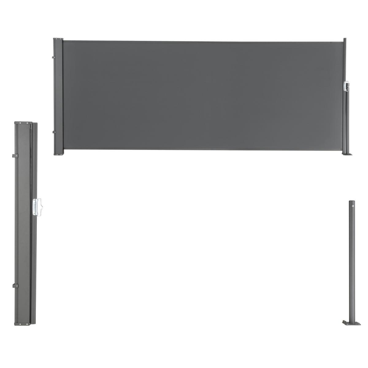 SEITENMARKISE Mulhacén - Dunkelgrau, Textil (300/140cm) - pro.tec