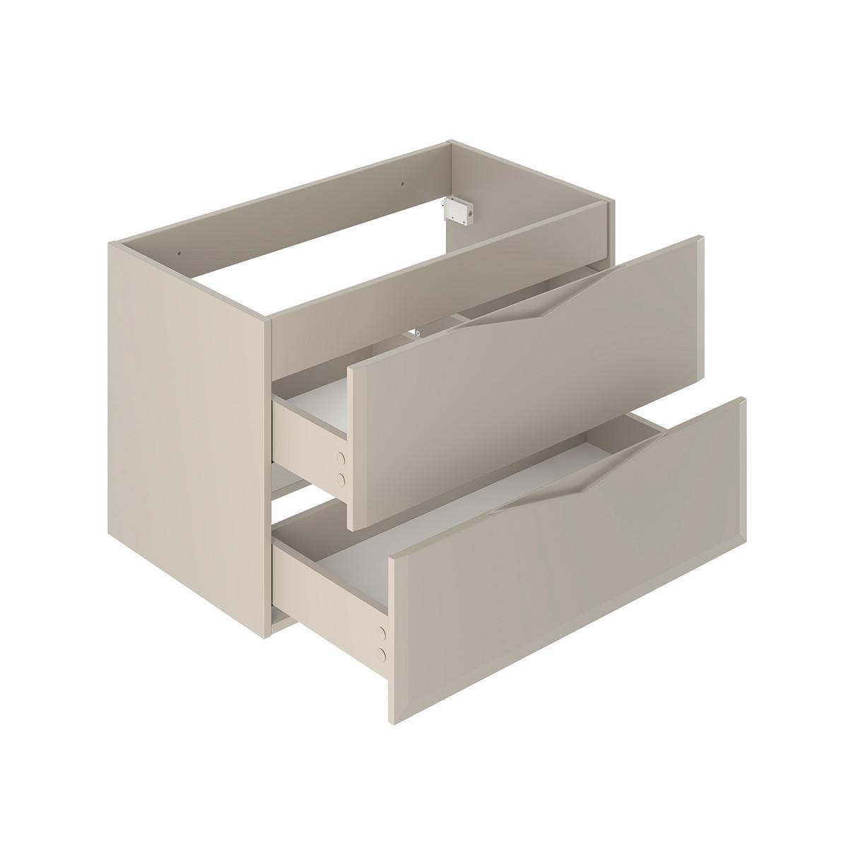 BADMÖBEL 80cm Ellie 2er-Set Kaschmir - Beige, Holzwerkstoff (80/50/45.8cm) - Petits-meubles