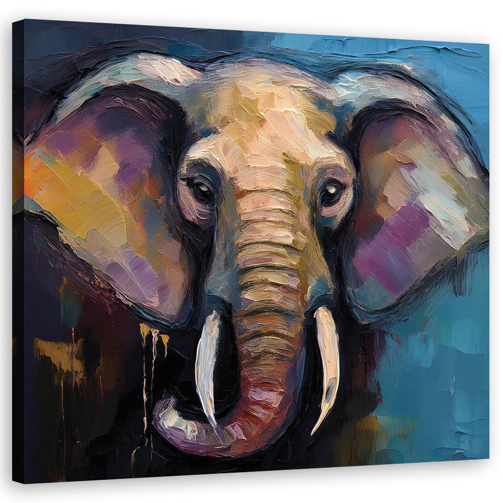 WANDBILD elefant tiere afrika - Multicolor, Textil (40/40cm) - Feeby
