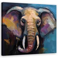 WANDBILD elefant tiere afrika - Multicolor, Textil (40/40cm) - Feeby