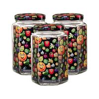 VORRATSGLÄSER Smile transparent 1,7 l 3er Set - Transparent, Glas (12/20/12cm) - Ritzenhoff Breker